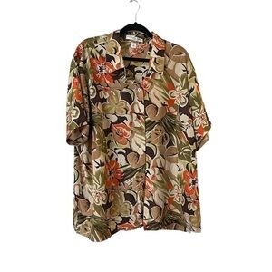 NWT JOSEPHINE CHAUS “Urban Jungle” 100% Silk Blouse 1222005, “Hemp”